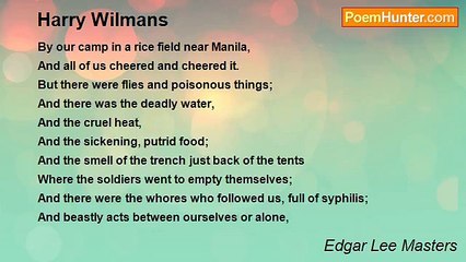 Edgar Lee Masters - Harry Wilmans