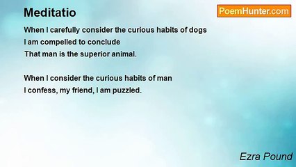 Ezra Pound - Meditatio