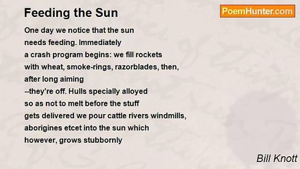 Bill Knott - Feeding the Sun