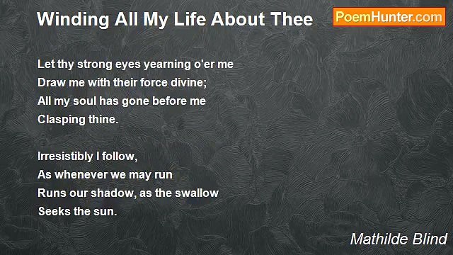Mathilde Blind - Winding All My Life About Thee