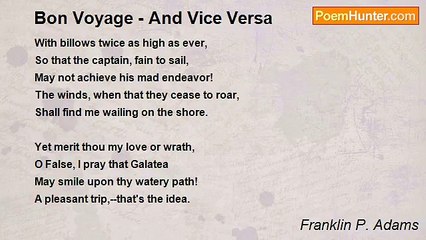 Franklin P. Adams - Bon Voyage - And Vice Versa