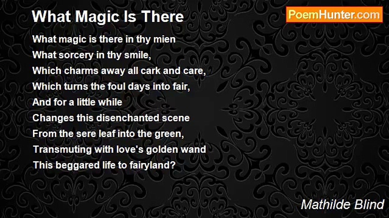 Mathilde Blind - What Magic Is There