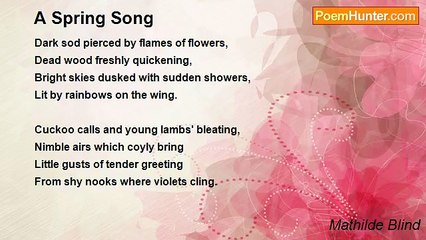 Mathilde Blind - A Spring Song