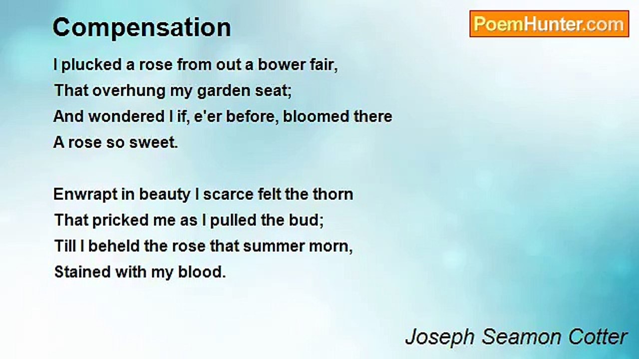 Joseph Seamon Cotter - Compensation