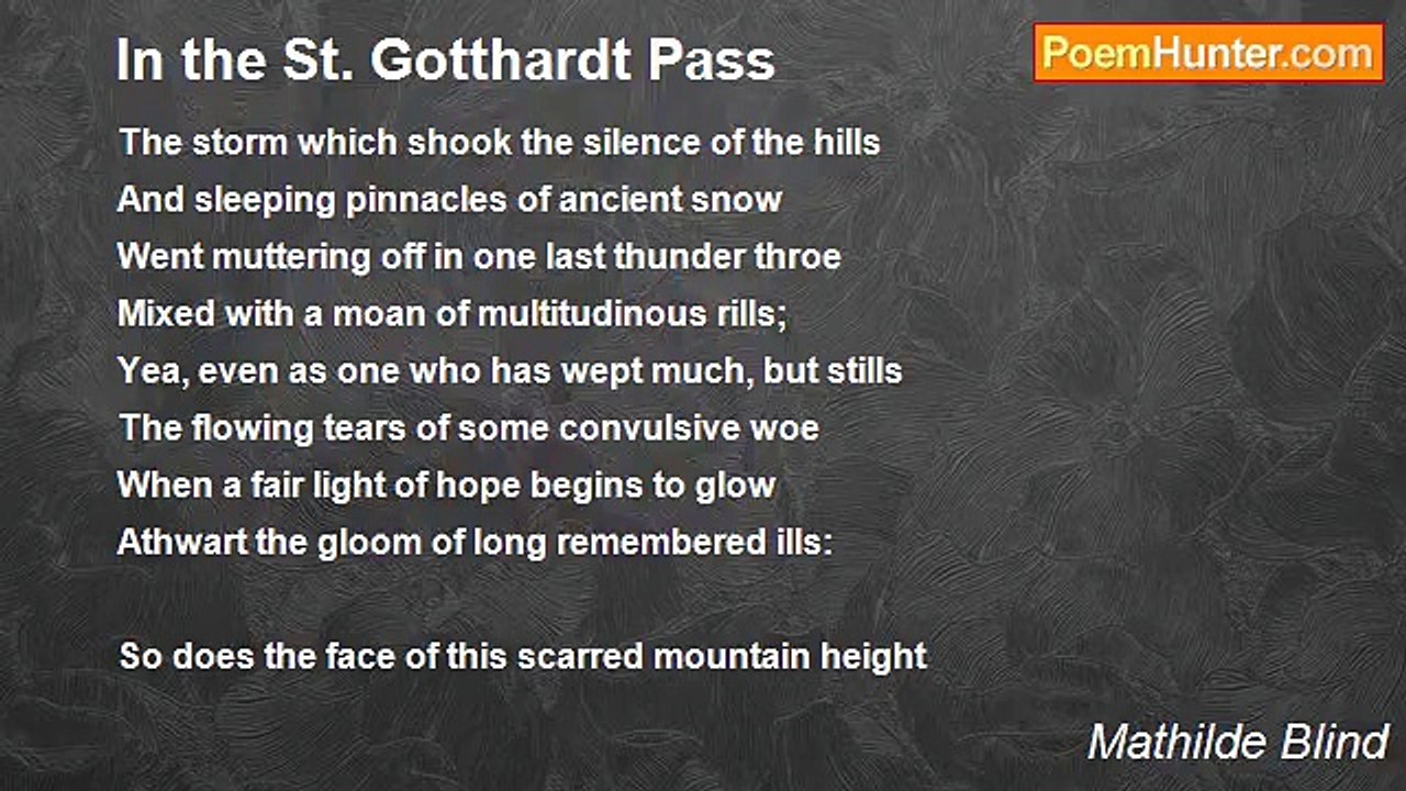 Mathilde Blind - In the St. Gotthardt Pass