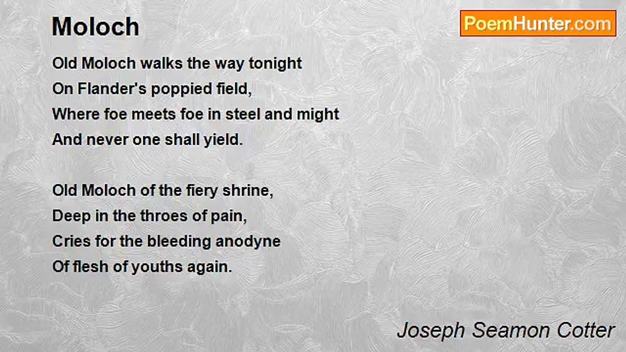 Joseph Seamon Cotter - Moloch