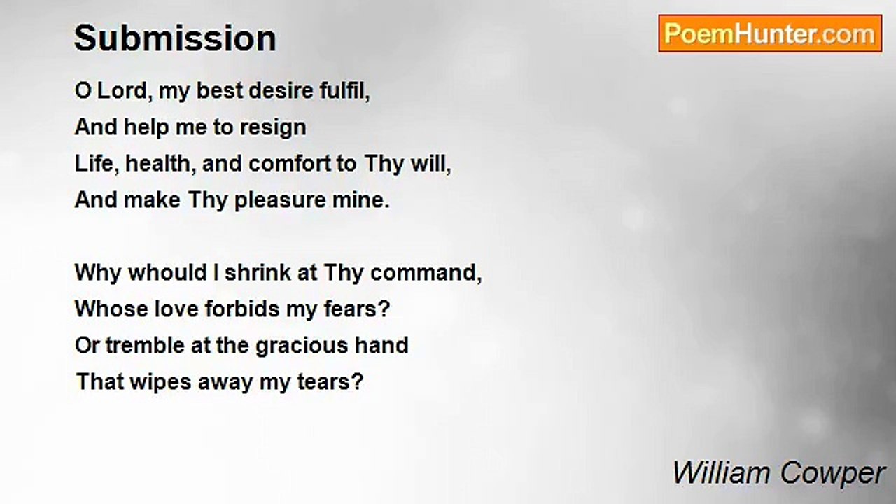 William Cowper - Submission