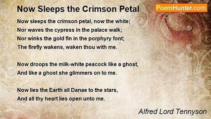 Alfred Lord Tennyson - Now Sleeps the Crimson Petal