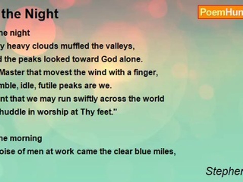Stephen Crane - In the Night