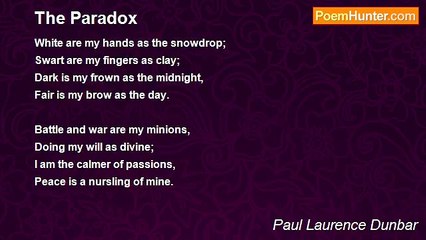 Paul Laurence Dunbar - The Paradox