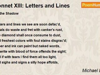 Michael Drayton - Sonnet XIII: Letters and Lines