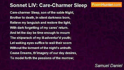 Samuel Daniel - Sonnet LIV: Care-Charmer Sleep