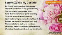 Samuel Daniel - Sonnet XLVIII: My Cynthia