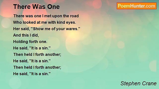 Stephen Crane - There Was One