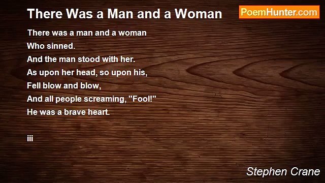 Stephen Crane - There Was a Man and a Woman