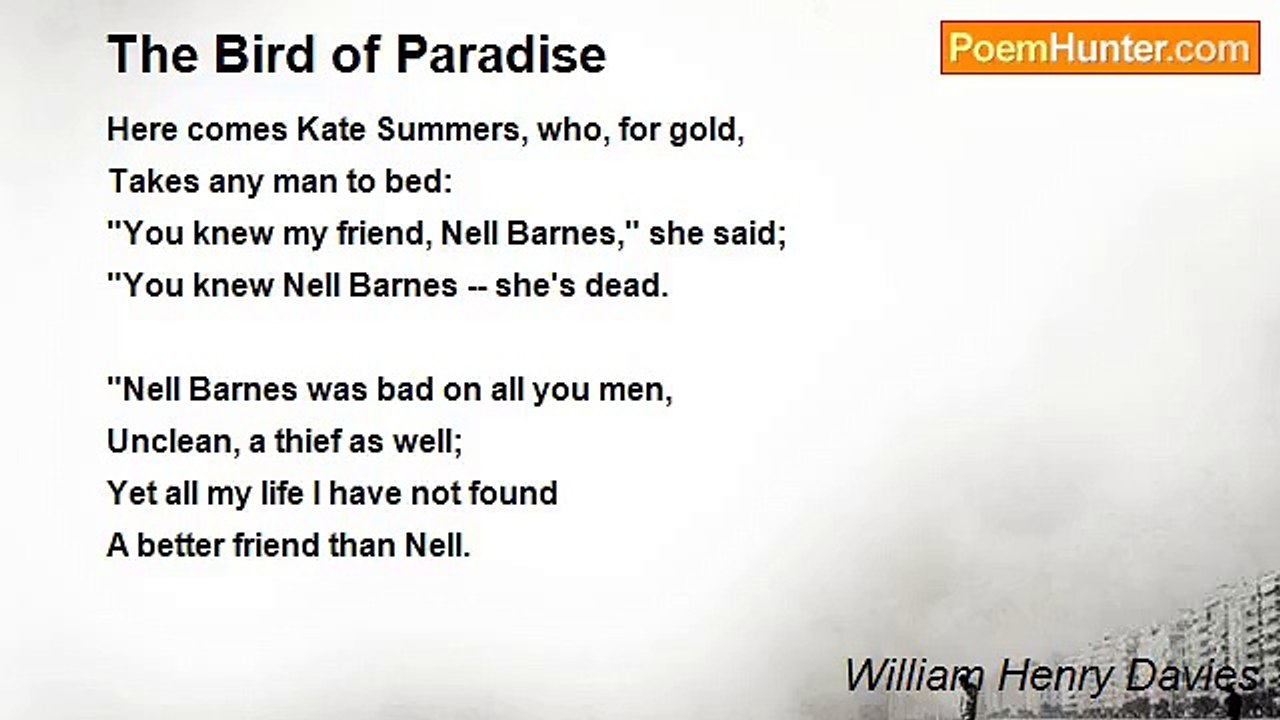 William Henry Davies - The Bird of Paradise