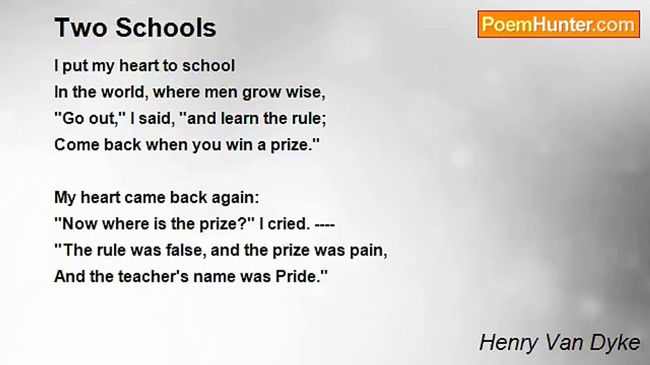 Henry Van Dyke - Two Schools