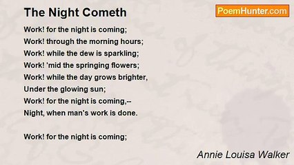 Annie Louisa Walker - The Night Cometh