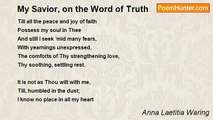 Anna Laetitia Waring - My Savior, on the Word of Truth