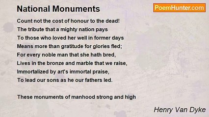 Henry Van Dyke - National Monuments
