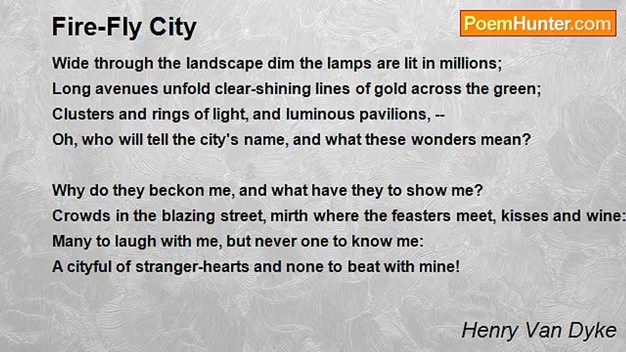 Henry Van Dyke - Fire-Fly City