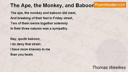 Thomas Weelkes - The Ape, the Monkey, and Baboon
