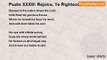 Isaac Watts - Psalm XXXIII: Rejoice, Ye Righteous