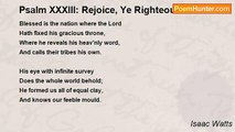 Isaac Watts - Psalm XXXIII: Rejoice, Ye Righteous