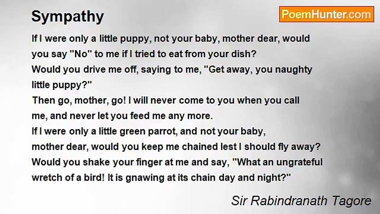Sir Rabindranath Tagore - Sympathy