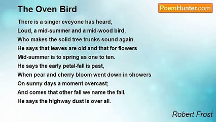 Robert Frost - The Oven Bird