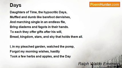Ralph Waldo Emerson - Days
