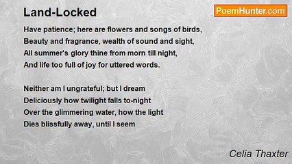 Celia Thaxter - Land-Locked