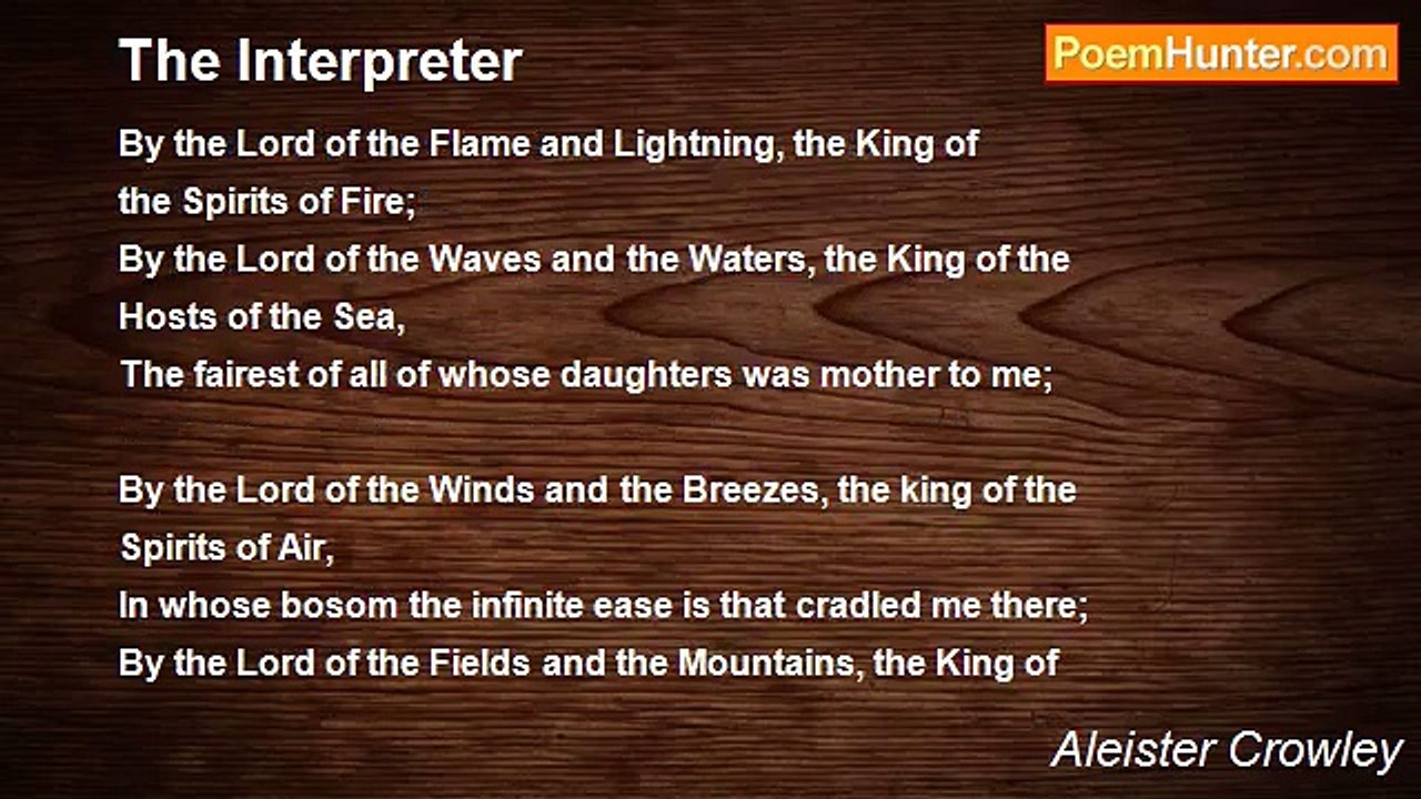 Aleister Crowley - The Interpreter