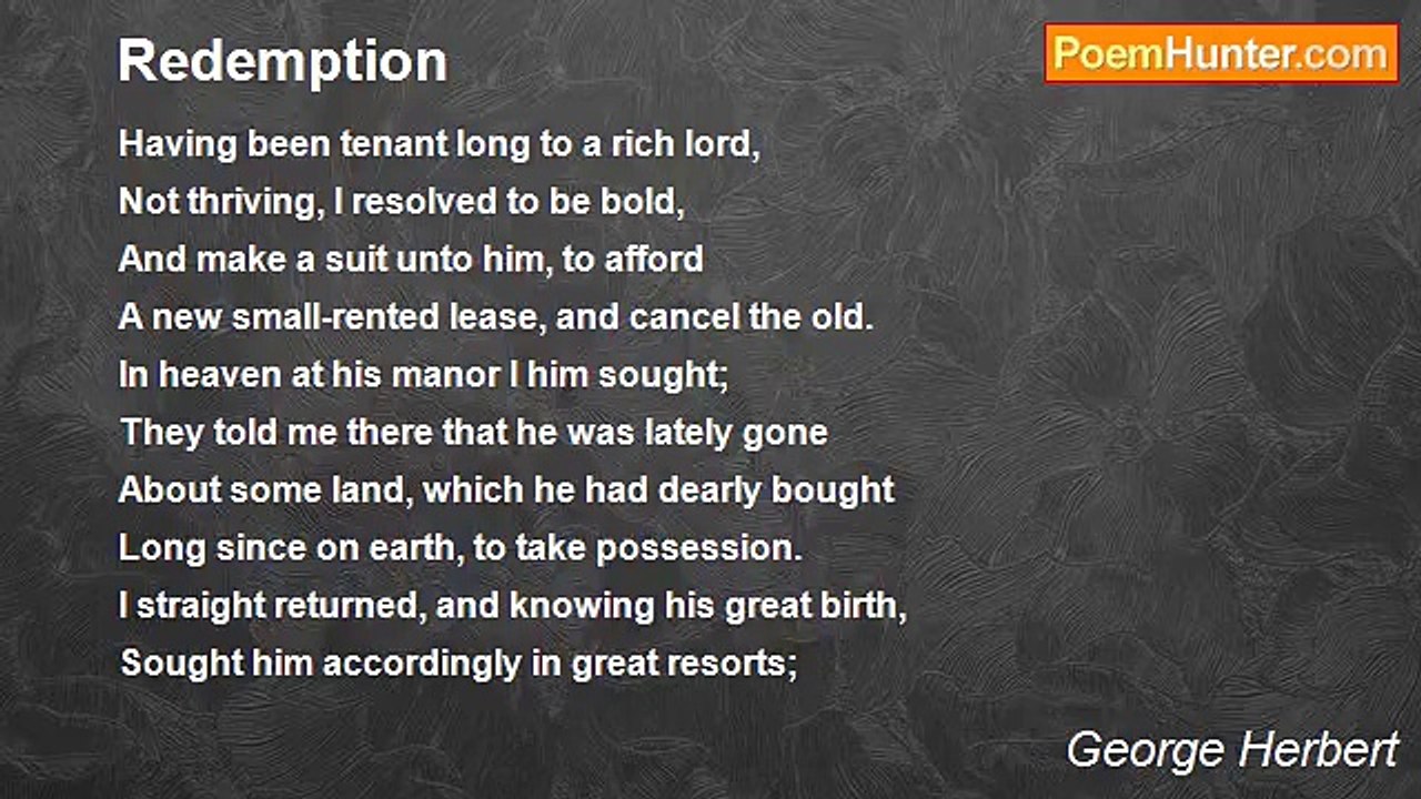 George Herbert - Redemption
