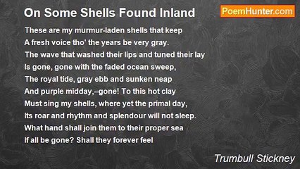 Trumbull Stickney - On Some Shells Found Inland