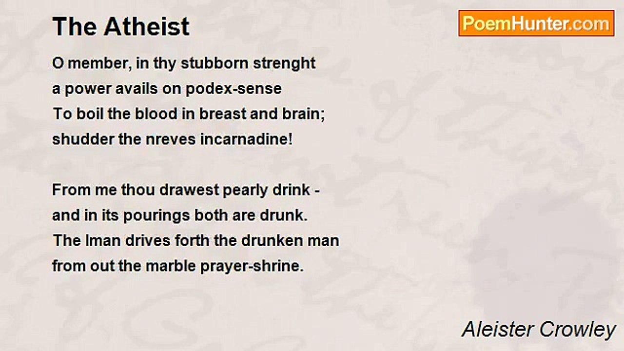Aleister Crowley - The Atheist