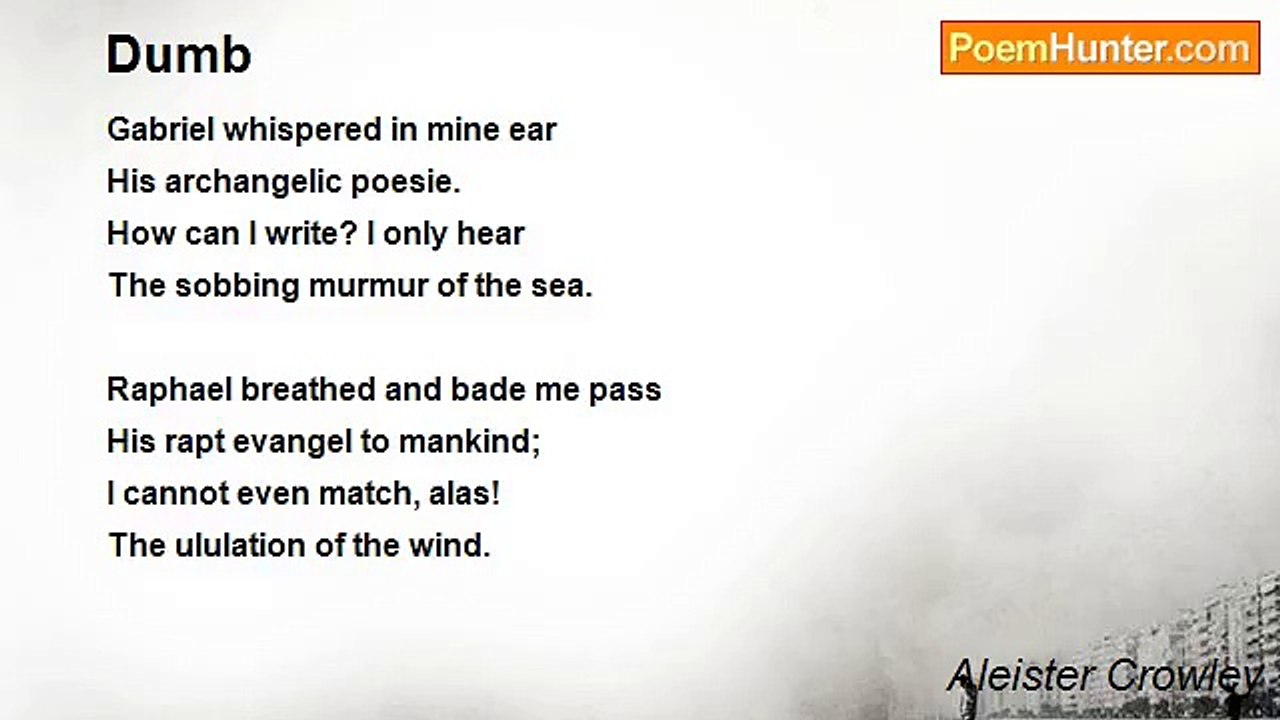 Aleister Crowley - Dumb