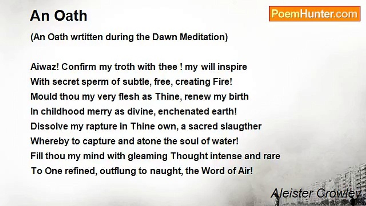 Aleister Crowley - An Oath