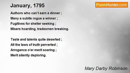 Mary Darby Robinson - January, 1795