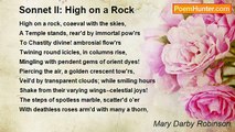 Mary Darby Robinson - Sonnet II: High on a Rock