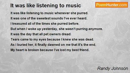 Randy Johnson - It was like listening to music