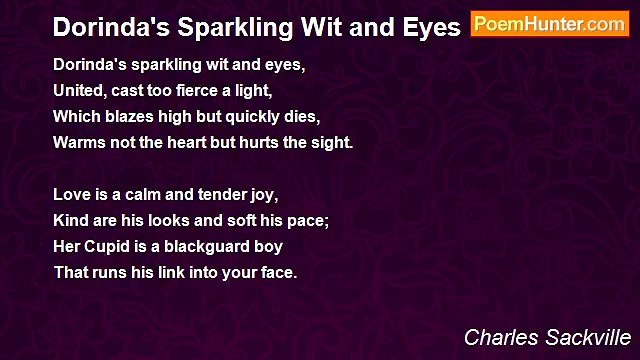 Charles Sackville - Dorinda's Sparkling Wit and Eyes