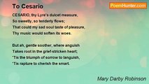 Mary Darby Robinson - To Cesario