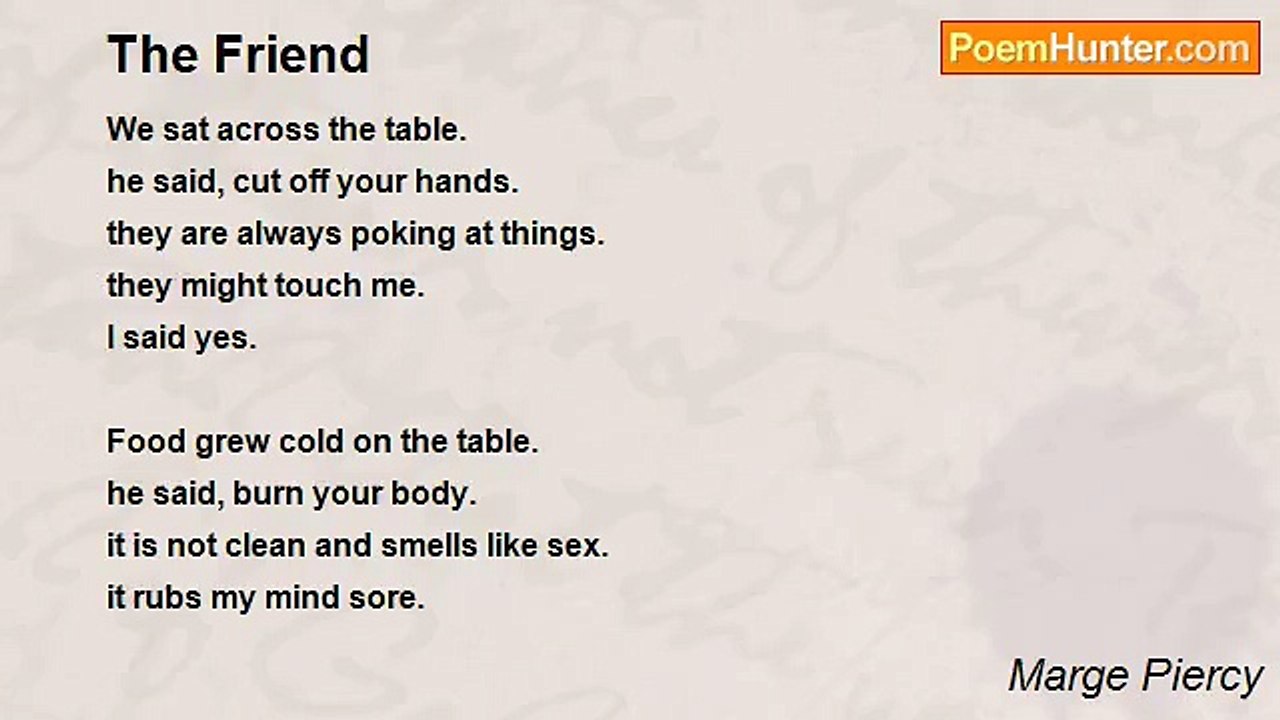 Marge Piercy - The Friend