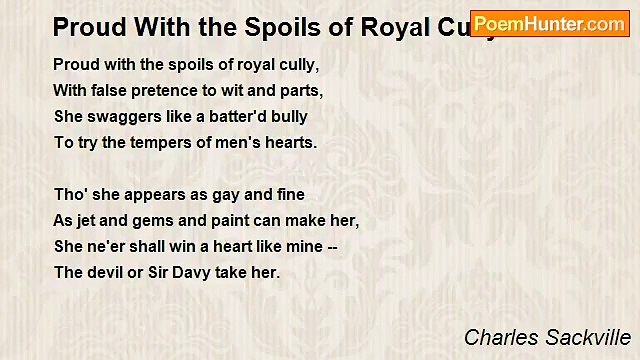 Charles Sackville - Proud With the Spoils of Royal Cully