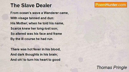Thomas Pringle - The Slave Dealer