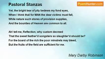 Mary Darby Robinson - Pastoral Stanzas