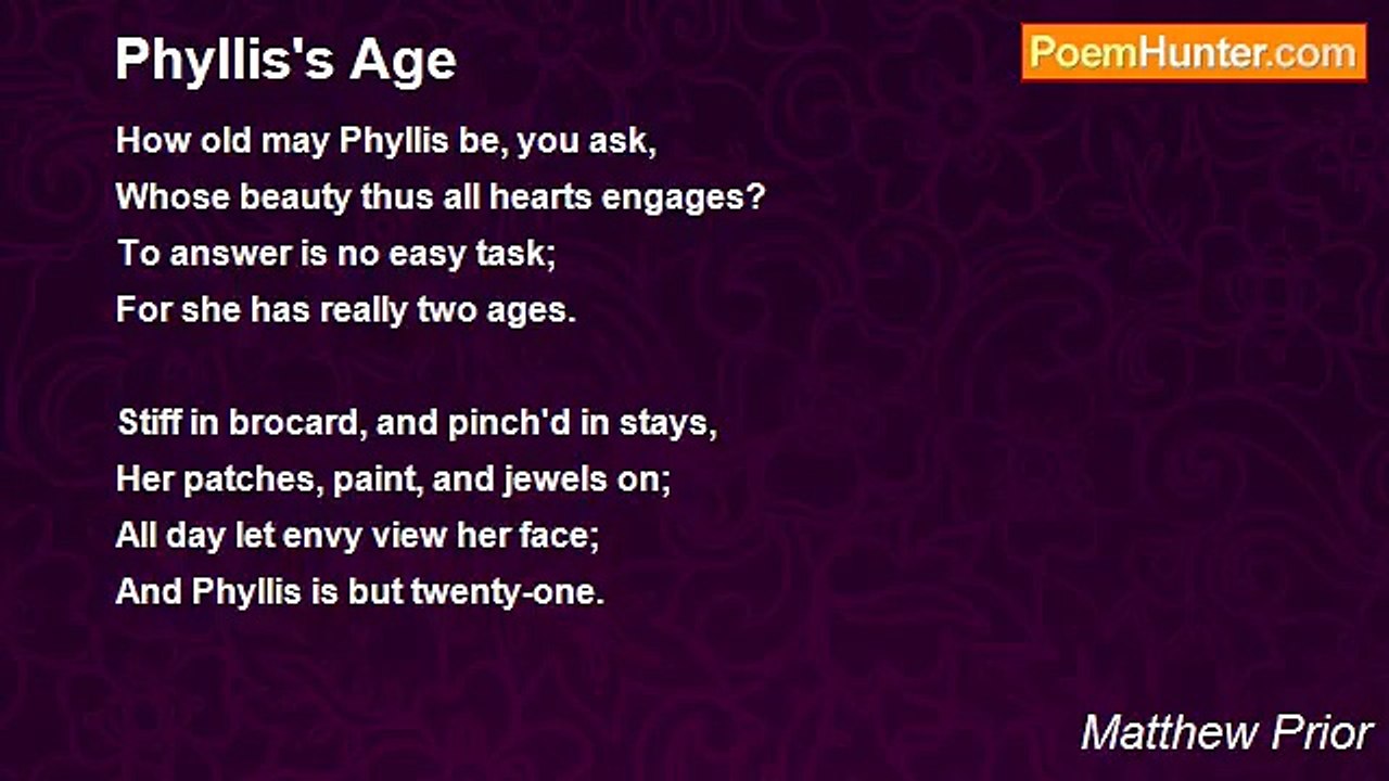 Matthew Prior - Phyllis's Age