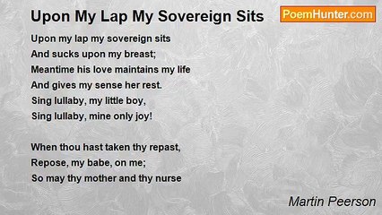 Martin Peerson - Upon My Lap My Sovereign Sits