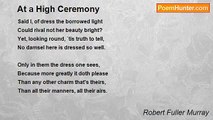 Robert Fuller Murray - At a High Ceremony